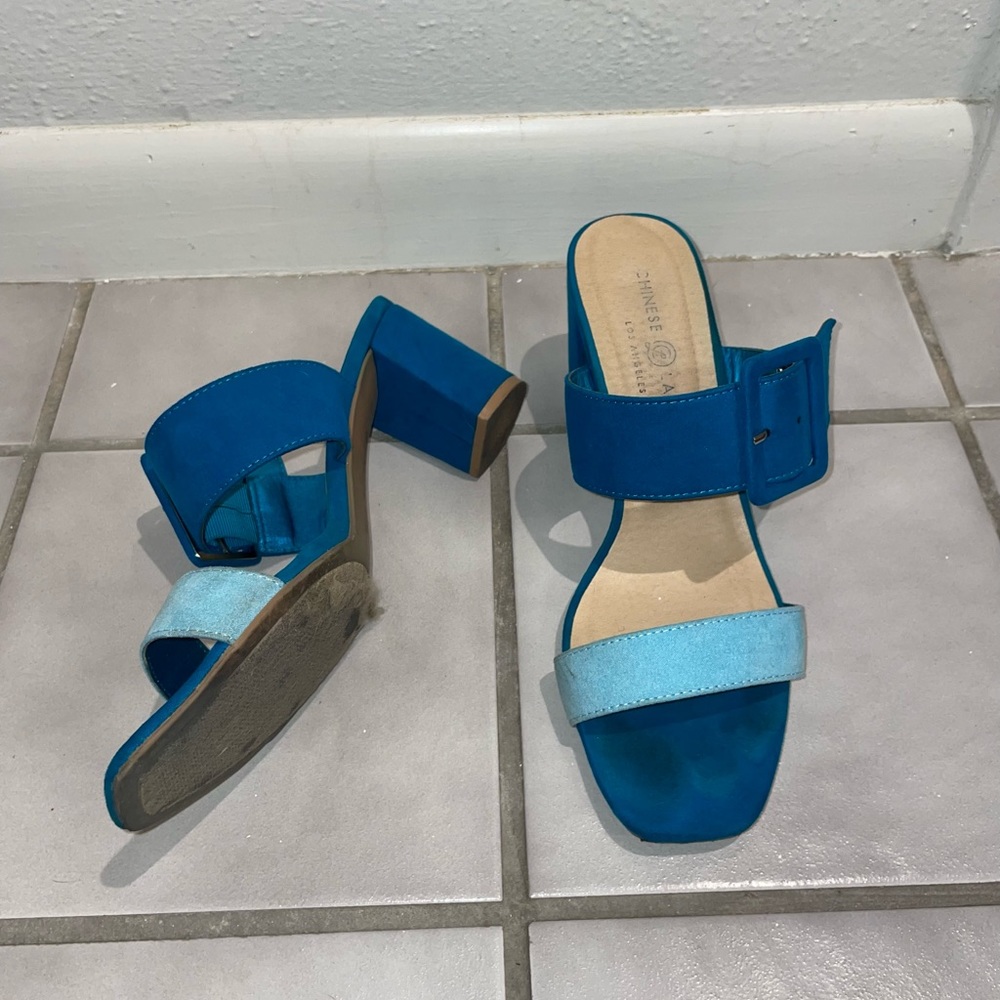 Two Tone Blue heels